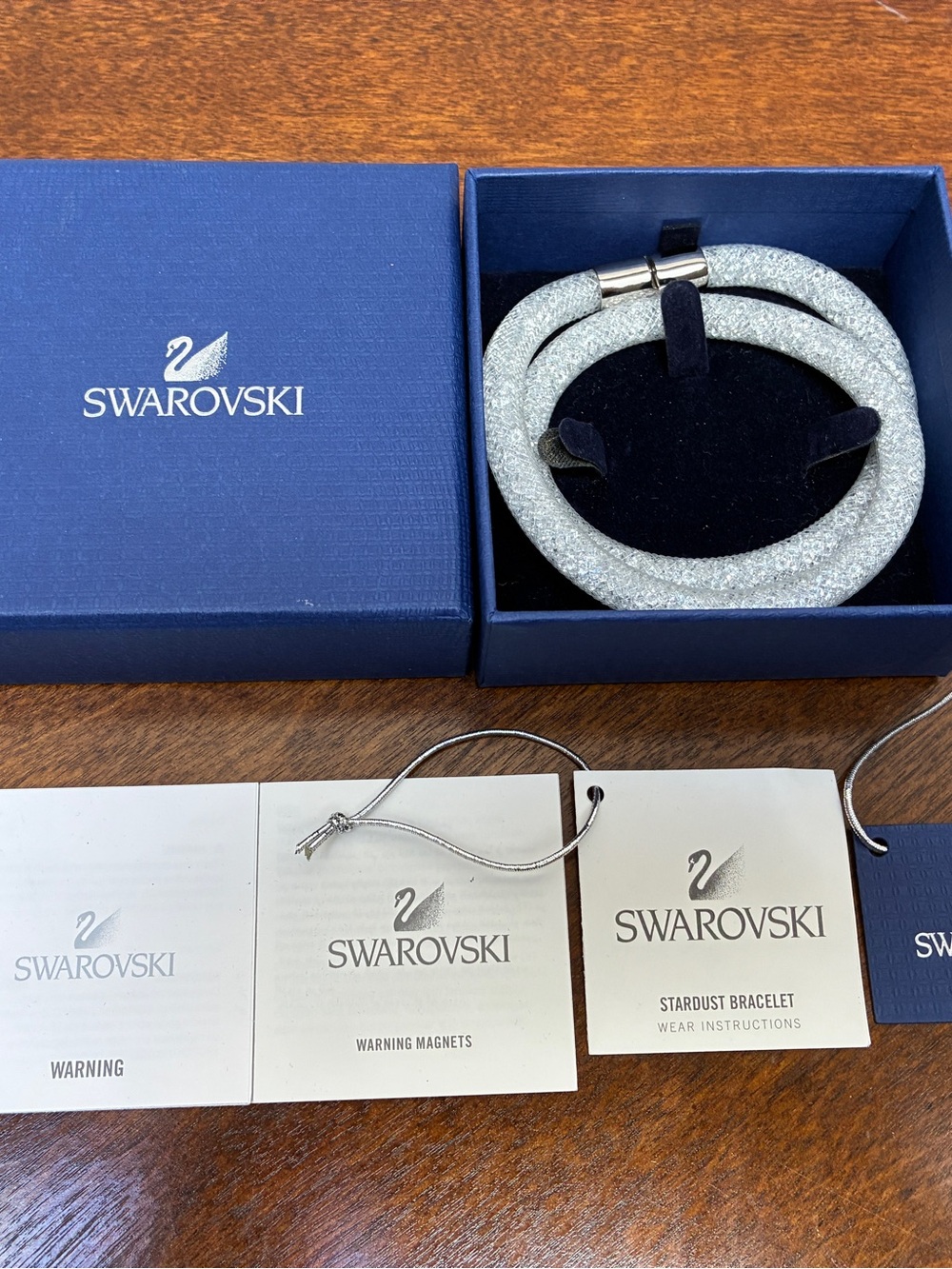 Swarovski Silver Stardust Double-Loop Bracelet